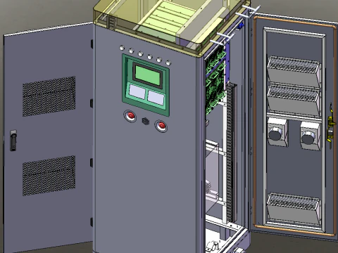 120KW new energy vehicle charging cabinet SolidWorks editable 3D Model