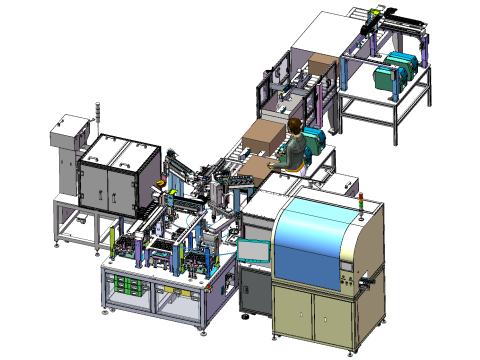 Alarm cihazı üretim hattı SolidWorks düzenlenebilir 3D Model