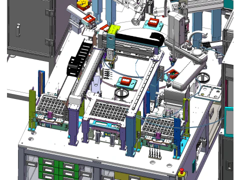 Alarm device production line SolidWorks editable 3D Model