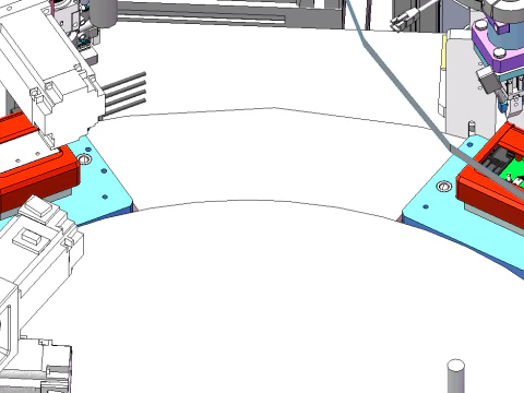 Alarm device production line SolidWorks editable 3D Model