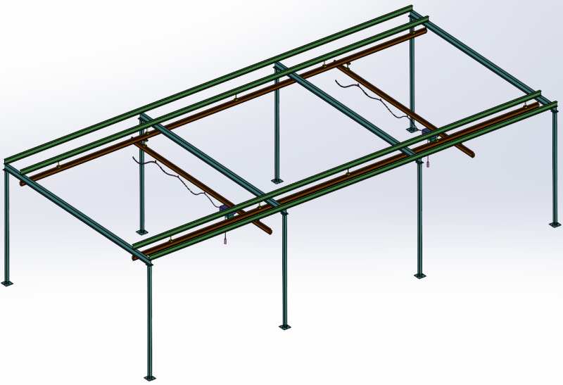 KBK 悬挂式输送线 SolidWorks 可编辑 3D 模型 .c4d .max .obj .3ds .fbx .stl .blend 