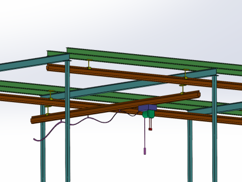 KBK 悬挂式输送线 SolidWorks 可编辑 3D 模型