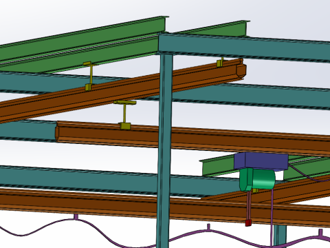KBK 悬挂式输送线 SolidWorks 可编辑 3D 模型