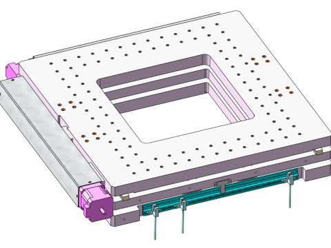 XY संरेखण प्लेटफ़ॉर्म सॉलिडवर्क्स संपादन योग्य 3D मॉडल