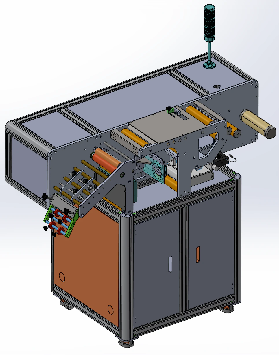 Label detection machine SolidWorks editable 3D Model .c4d .max .obj .3ds .fbx .stl .blend