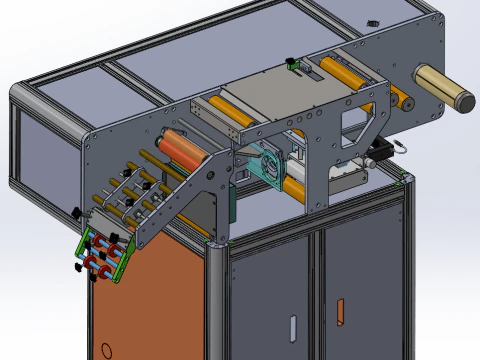 Label detection machine SolidWorks editable 3D Model