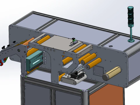 Label detection machine SolidWorks editable 3D Model