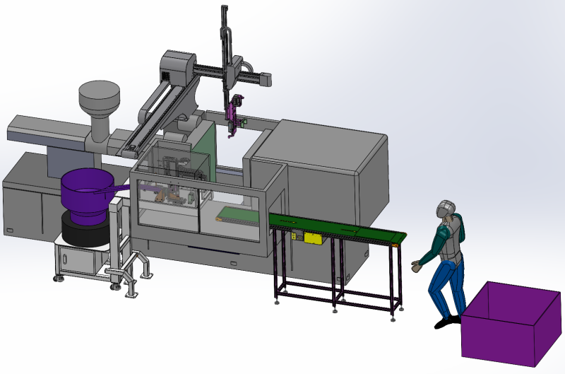 사출 성형기 및 공급 메커니즘 SolidWorks 편집 가능 3D 모델 .c4d .max .obj .3ds .fbx .stl .blend 