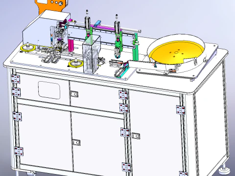 M&aacute;quina embaladora de fita autom&aacute;tica por indut&acirc;ncia SolidWorks edit&aacute;vel Modelo 3D
