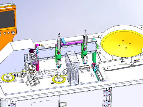 Inductance automatic tape wrapping machine SolidWorks editable 3D Model
