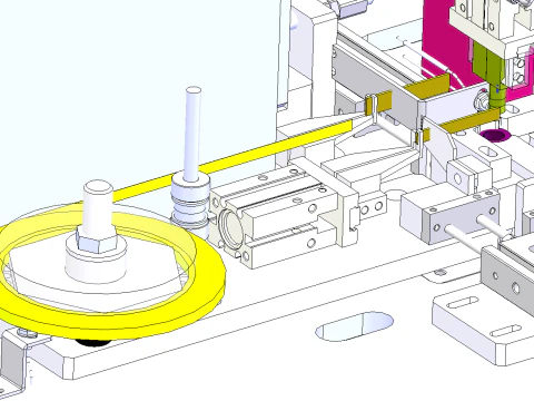 Inductance automatic tape wrapping machine SolidWorks editable 3D Model