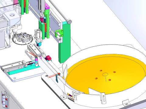 Inductance automatic tape wrapping machine SolidWorks editable 3D Model