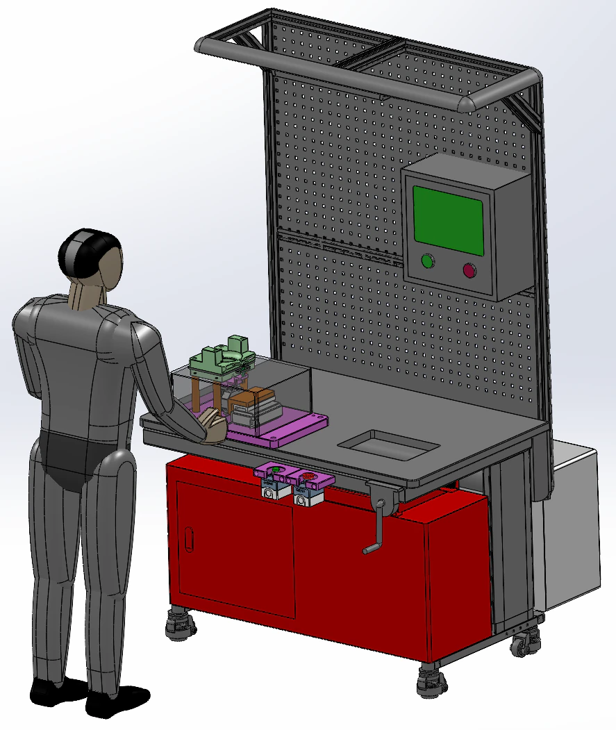 Injection molded part probe detection SolidWorks editable 3D Model .c4d .max .obj .3ds .fbx .stl .blend 