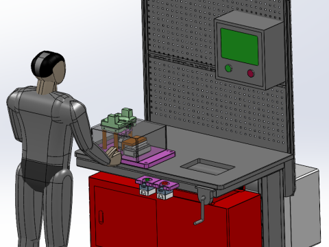射出成形部品のプローブ検出 SolidWorks 編集可能 3Dモデル