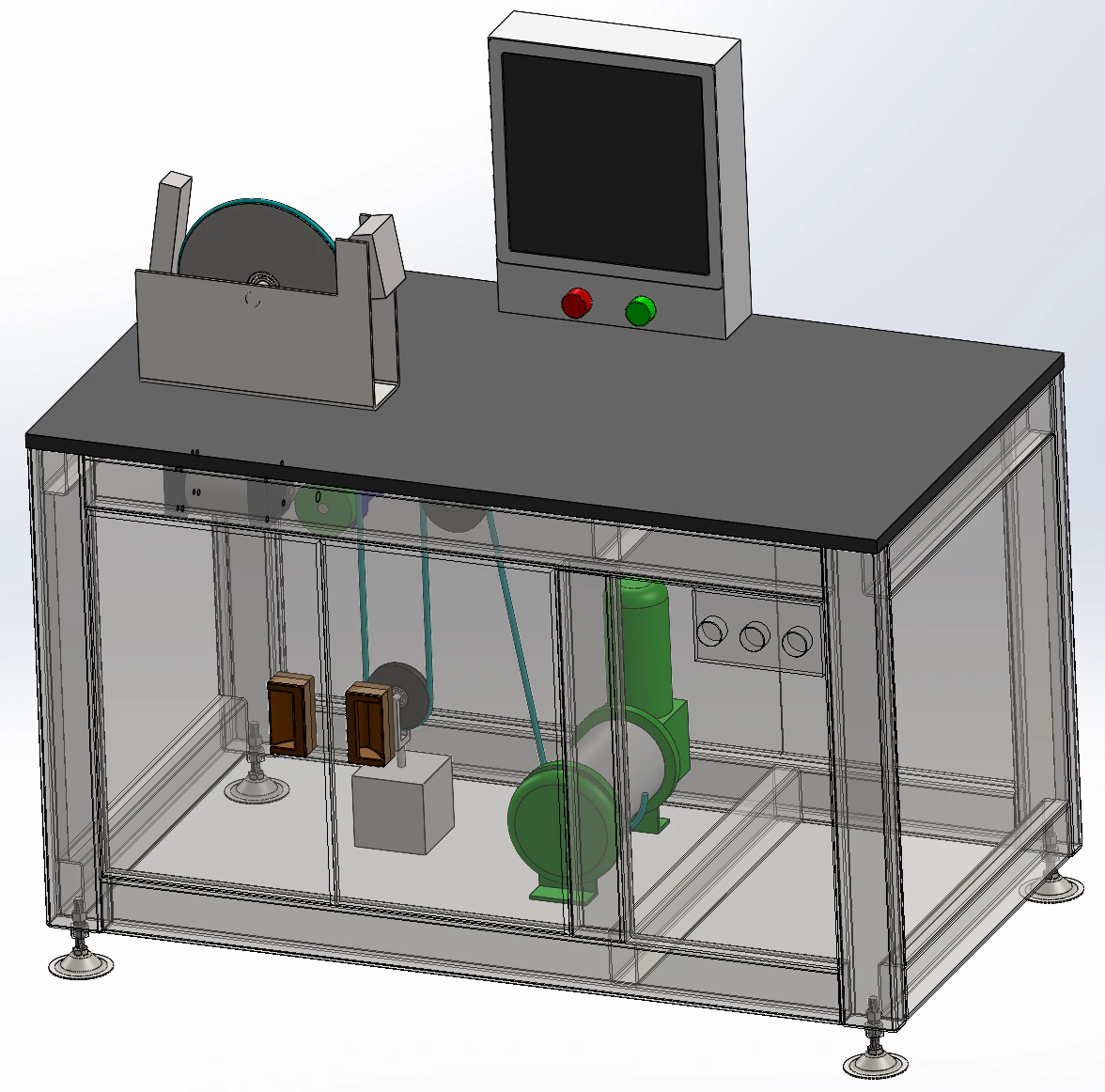 Motor tensile testing table SolidWorks editable 3D Model .c4d .max .obj .3ds .fbx .stl .blend 