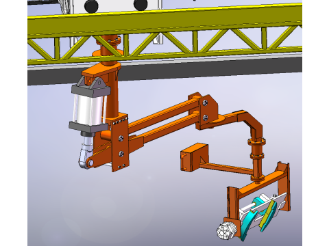 Línea de producción de cadena de suspensión de máquina de aflojamiento profundo SolidWorks editable Modelo 3D