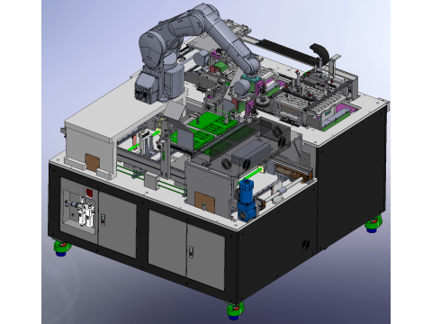 메모리 모듈 전자동 테스트 장비 SolidWorks 편집 가능 3D 모델