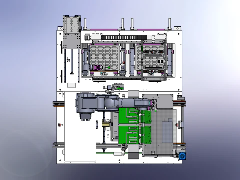 Memory module fully automatic testing equipment SolidWorks editable 3D Model
