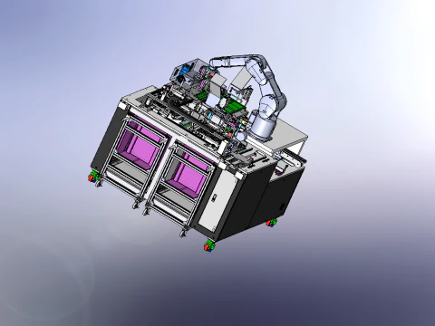 Memory module fully automatic testing equipment SolidWorks editable 3D Model