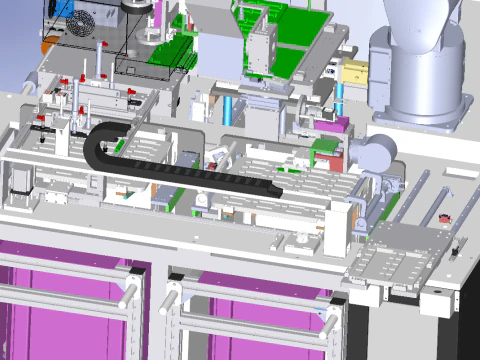 Memory module fully automatic testing equipment SolidWorks editable 3D Model