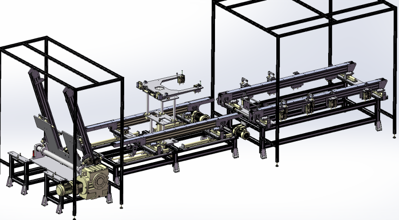 Línea de producción de inspección de techos solares para automóviles SolidWorks editable Modelo 3D .c4d .max .obj .3ds .fbx .stl .blend