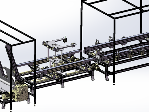 Automotive sunroof inspection production line SolidWorks editable 3D Model