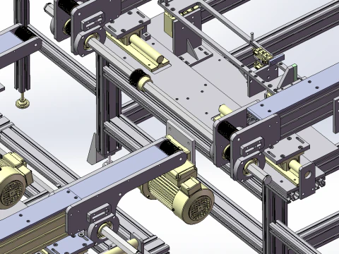 Automotive sunroof inspection production line SolidWorks editable 3D Model
