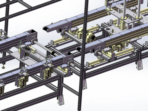 Automotive sunroof inspection production line SolidWorks editable 3D Model