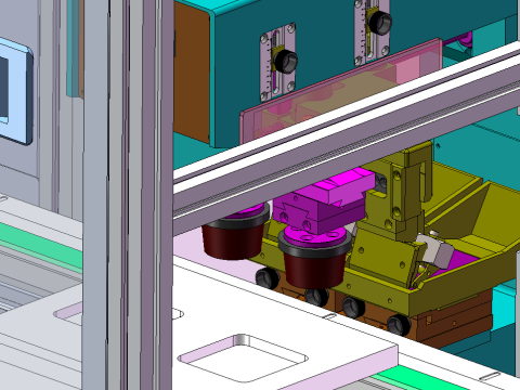 Linha de montagem de equipamentos de impressão por transferência totalmente automática SolidWorks editável Modelo 3D