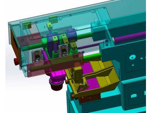 Linha de montagem de equipamentos de impressão por transferência totalmente automática SolidWorks editável Modelo 3D