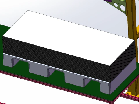 Aluminum alloy frame fitting mirror assembly line including glue SolidWorks editable 3D Model