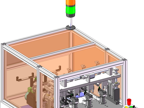 Bobinadora de cuatro cabezales SolidWorks editable Modelo 3D