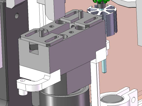 Four head winding machine SolidWorks editable 3D Model