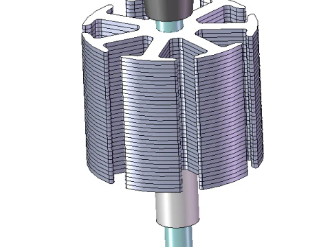 Four head winding machine SolidWorks editable 3D Model