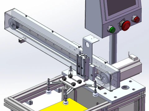 Plaatmateriaal automatische invoermachine SolidWorks bewerkbaar 3D Model