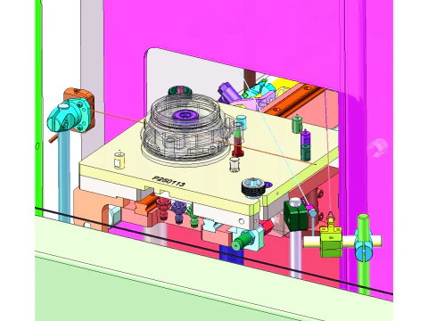 Bearing and sealing ring assembly equipment SolidWorks editable 3D Model