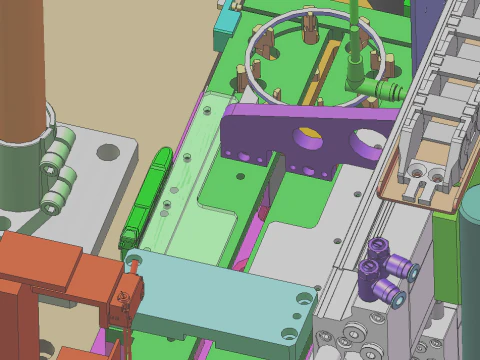 Bearing and sealing ring assembly equipment SolidWorks editable 3D Model