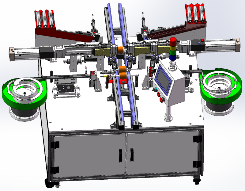 Maszyna do montażu łożysk sprężynowych karty wirnika edytowalna w SolidWorks Model 3D .c4d .max .obj .3ds .fbx .stl .blend 
