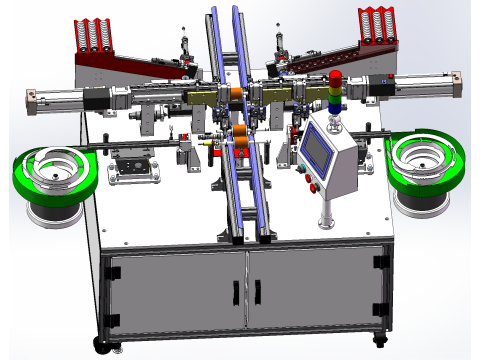Maszyna do montażu łożysk sprężynowych karty wirnika edytowalna w SolidWorks Model 3D