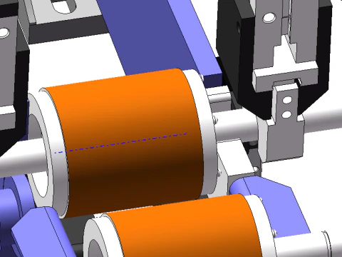 Rotor card spring bearing installation machine SolidWorks editable 3D Model
