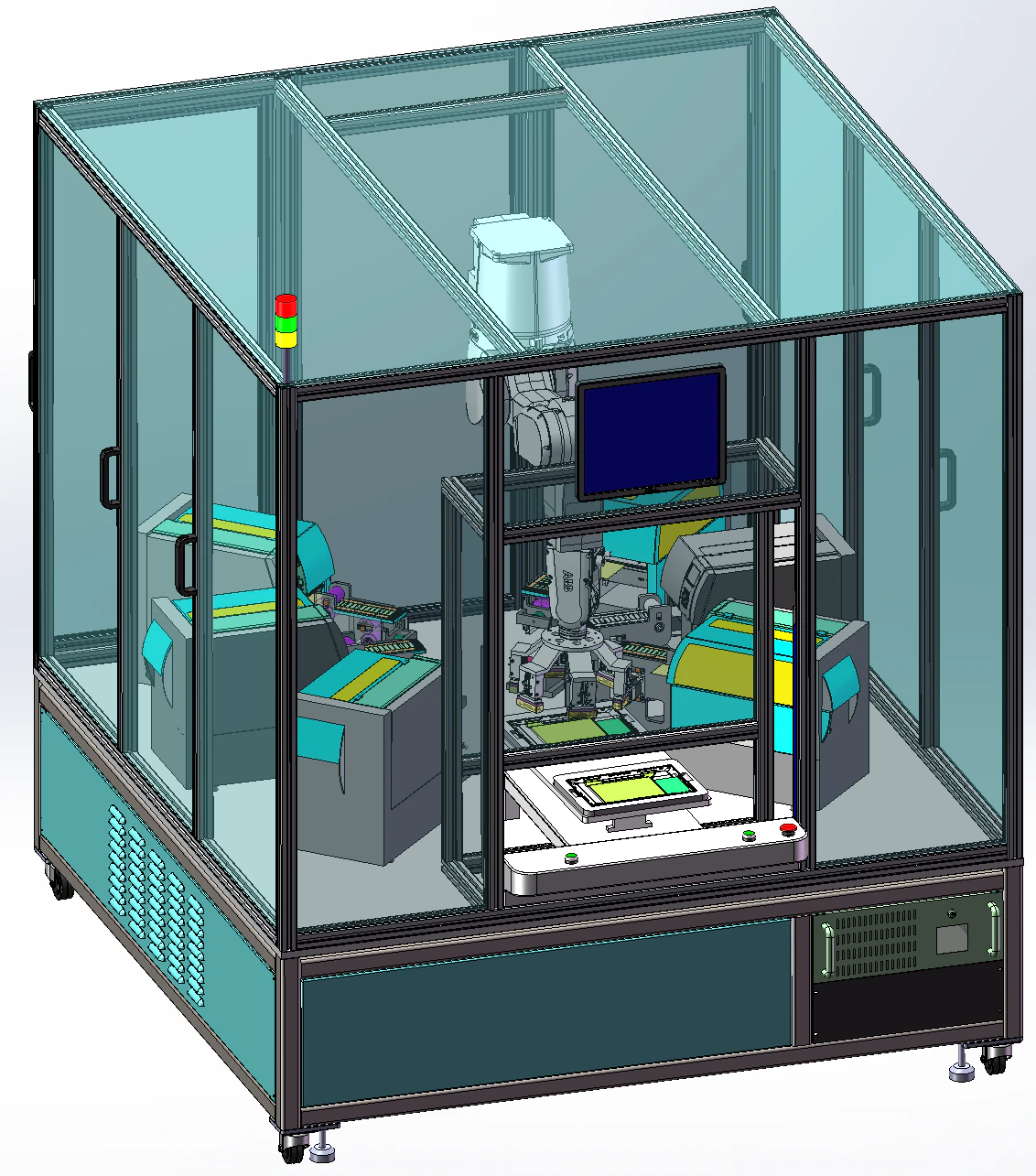 Automatic labeling equipment SolidWorks editable 3D Model .c4d .max .obj .3ds .fbx .stl .blend