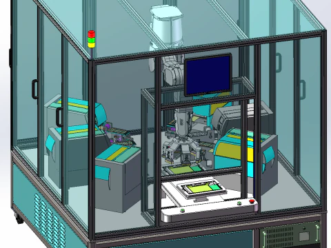 Automatic labeling equipment SolidWorks editable 3D Model
