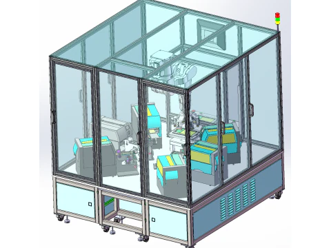 Automatic labeling equipment SolidWorks editable 3D Model
