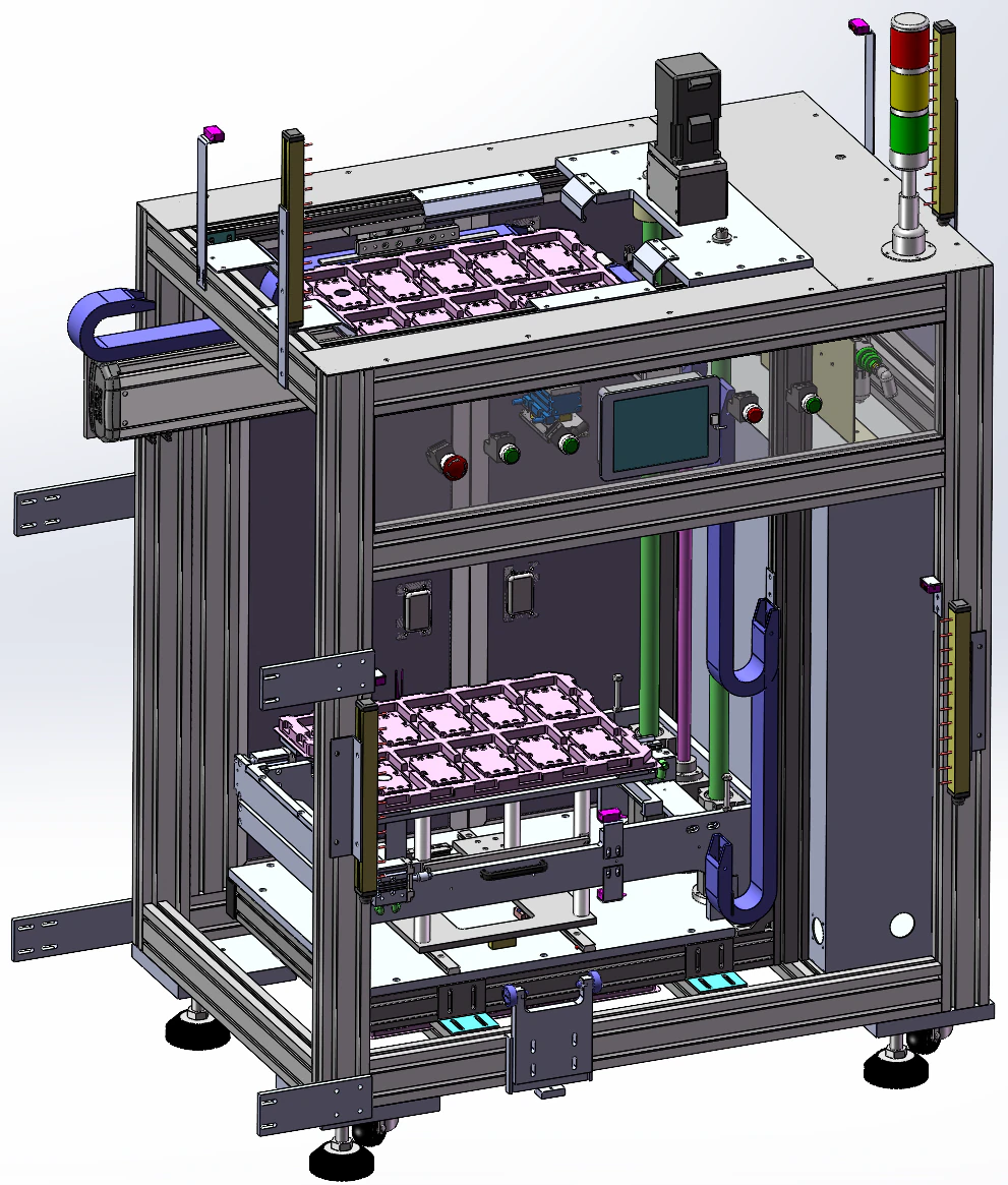 Tray loading machine SolidWorks editable 3D Model .c4d .max .obj .3ds .fbx .stl .blend 