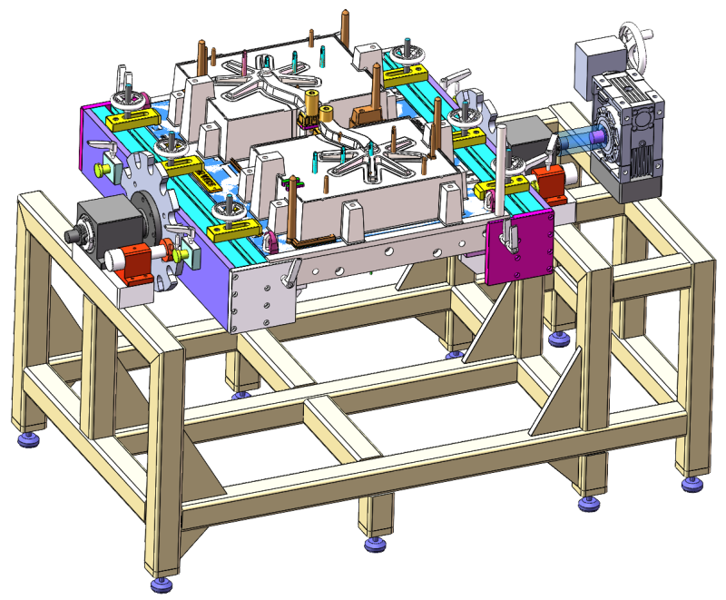 Machine de retournement de moules de coulée SolidWorks modifiable Modèle 3D .c4d .max .obj .3ds .fbx .stl .blend 