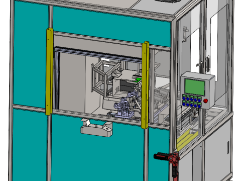 Пиляльний верстат Стрічкова пила автоматичне різальне обладнання SolidWorks 3D 3D Модель