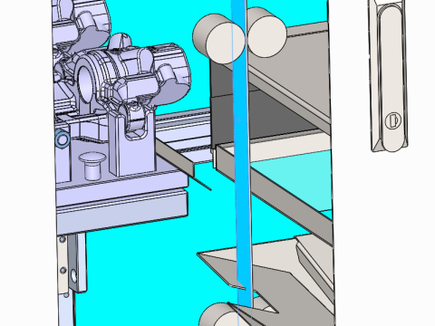 톱기계 띠톱 자동 절단 장비 SolidWorks 3D 3D 모델