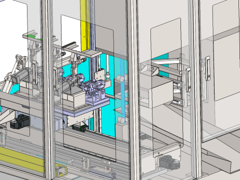 톱기계 띠톱 자동 절단 장비 SolidWorks 3D 3D 모델