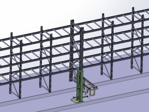Truk bongkar muat drum kain SolidWorks 3D Model 3D