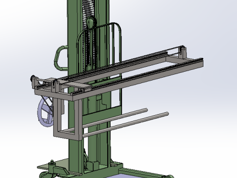 Truk bongkar muat drum kain SolidWorks 3D Model 3D